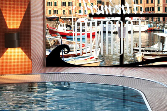 La nostra jacuzzi con vista su camogli